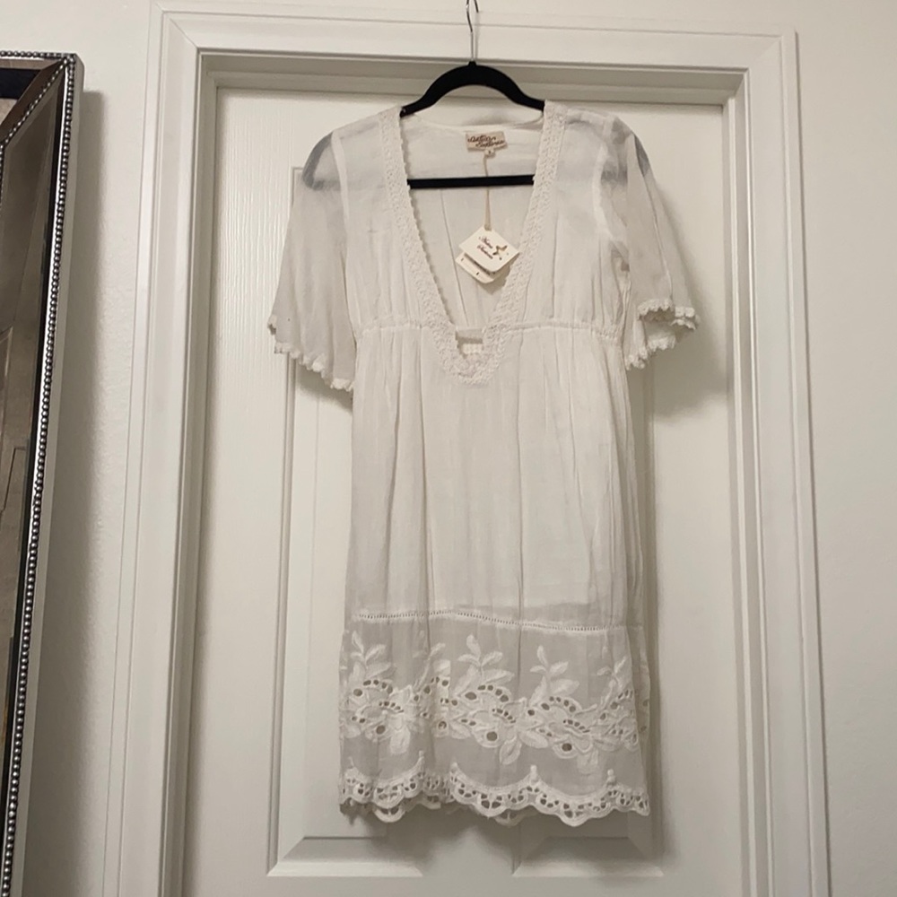 White Swimsuit Coverup